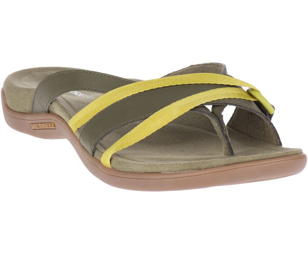 Merrell Sandaler Dame - District Kindra Thong - Olivengrøn - FWJ231658